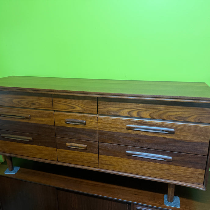 Mid Century Solid Teak Dresser Green Wall Vintage Mid Century Solid Teak Dresser Green Wall Vintage
