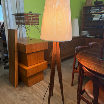 Mid Century Teak Floor Lamp