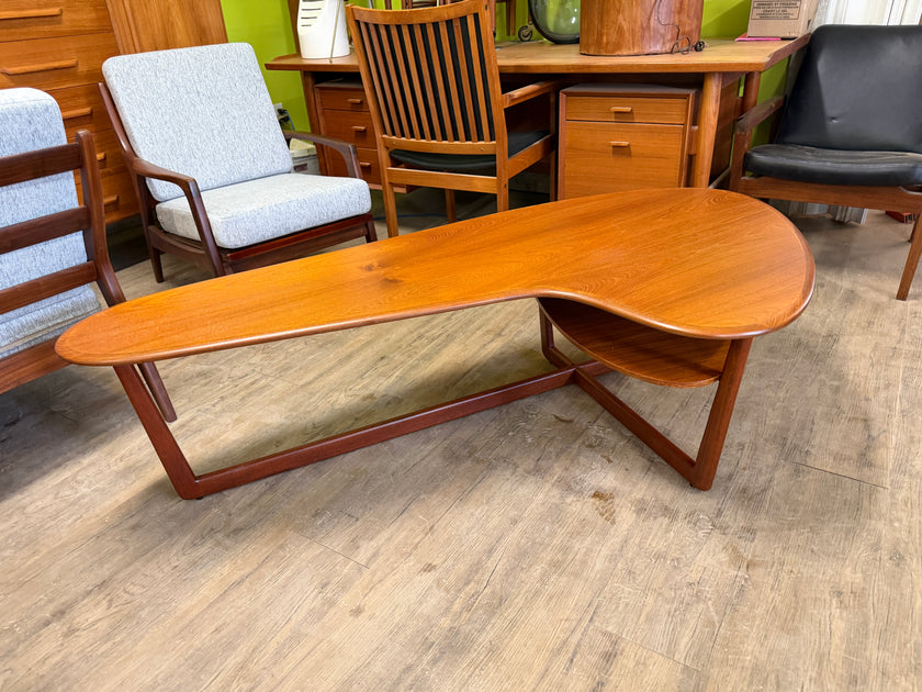 Mid Century Teak Boomerang Coffee Table