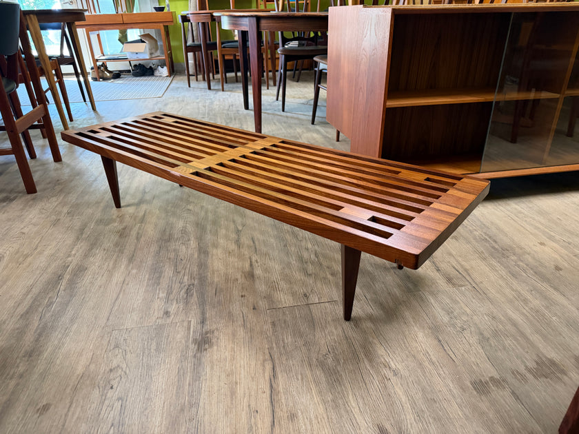 Mid Century Solid Teak Bench / Coffee Tablle