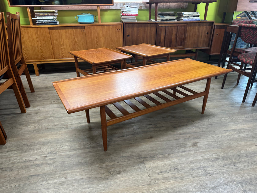 Mid Century Teak Coffee and Side Table set