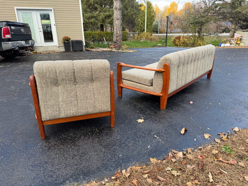 Mid Century Teak Sofa and Chair