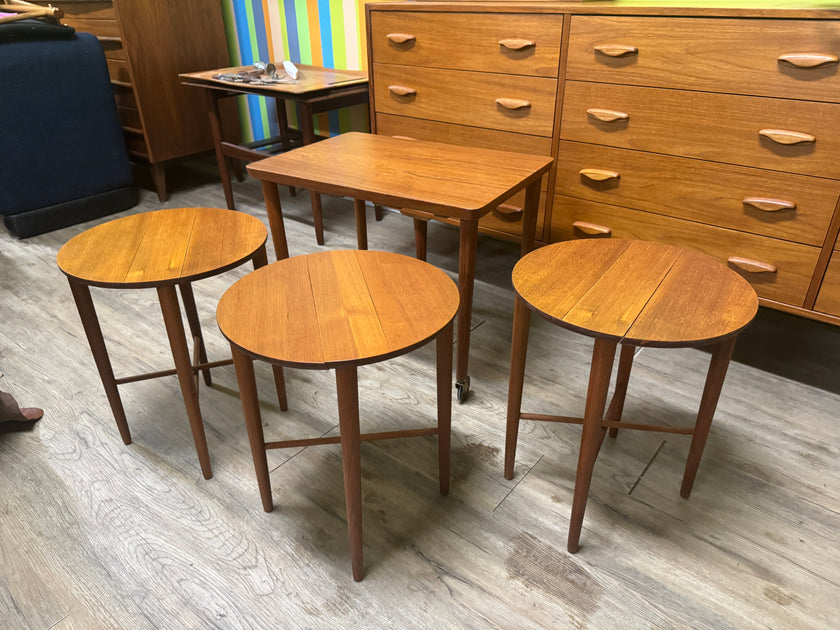 Mid Century Teak Nesting Tables from Denmark