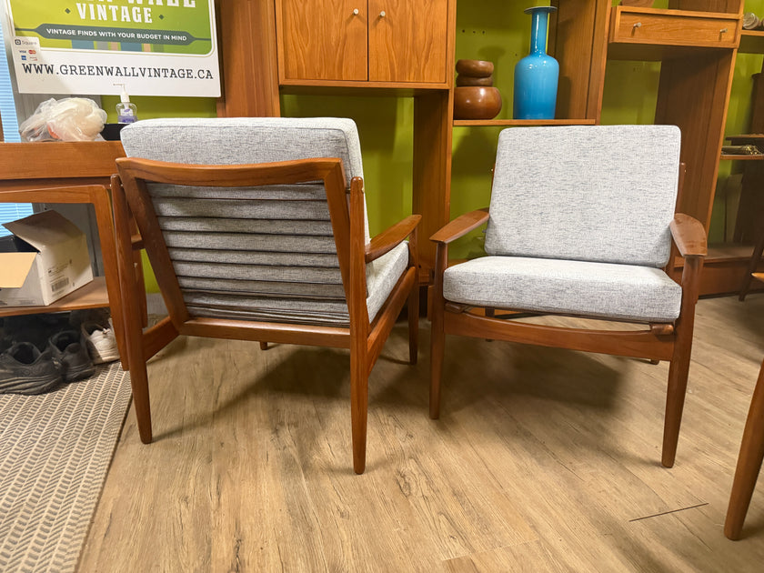 Mid Century Teak Lounge Chairs from Denmark