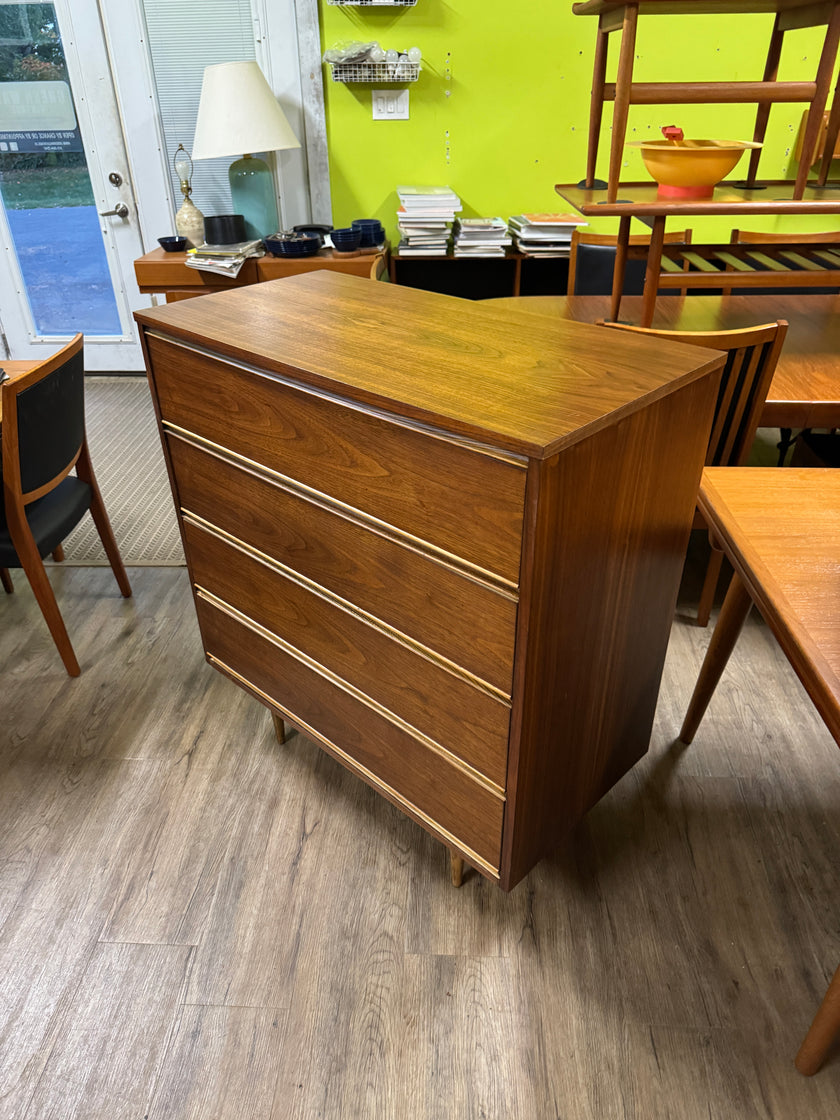Mid Century Walnut Highboy Dreser