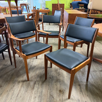 5 Mid Century Teak Dining Chairs from Denmark