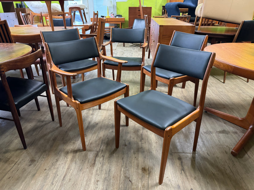 5 Mid Century Teak Dining Chairs from Denmark