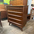 Mid Century Walnut Highboy Dresser