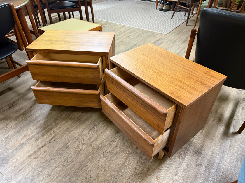 Mid Century Walnut Nightstands