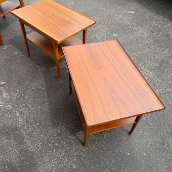Mid Century Walnut Side Tables