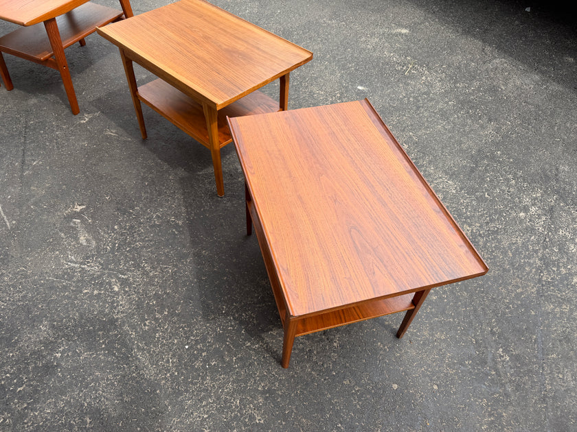 Mid Century Walnut Side Tables