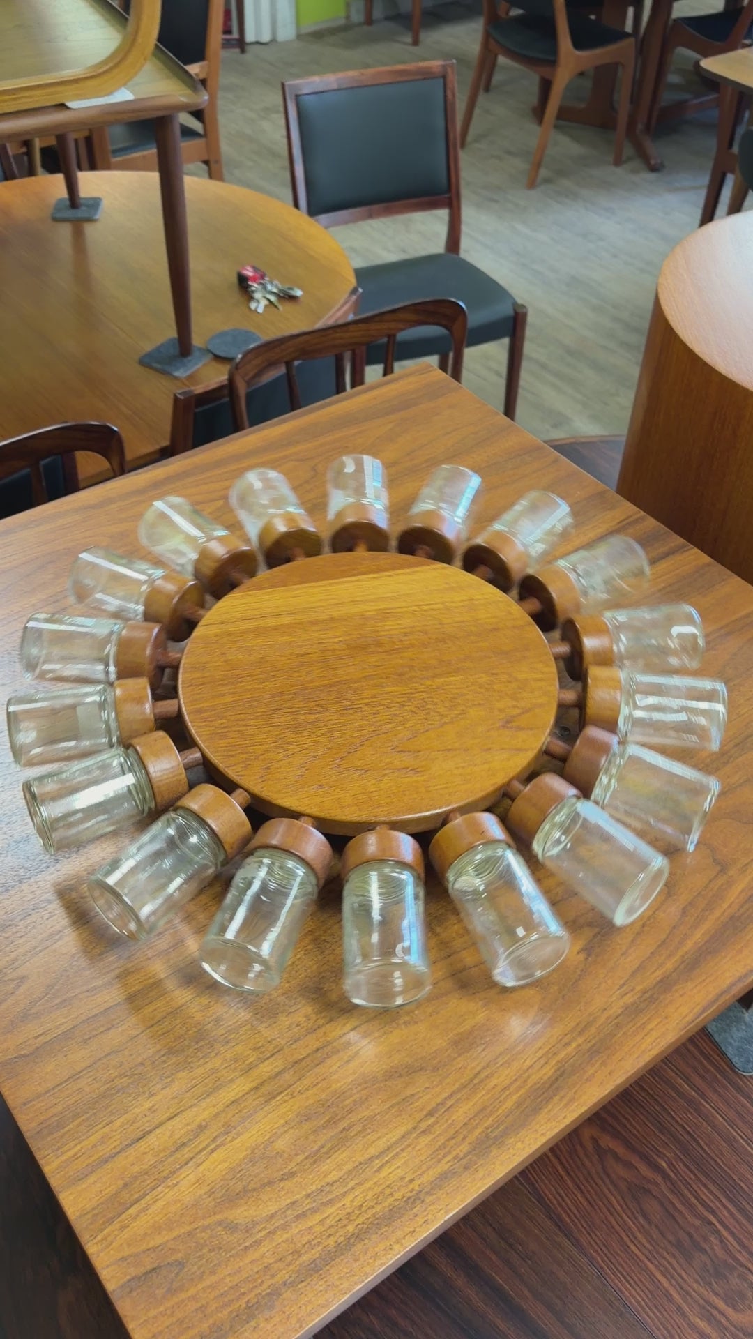 Mid Century Teak Spice Rack from Denmark – Green Wall Vintage